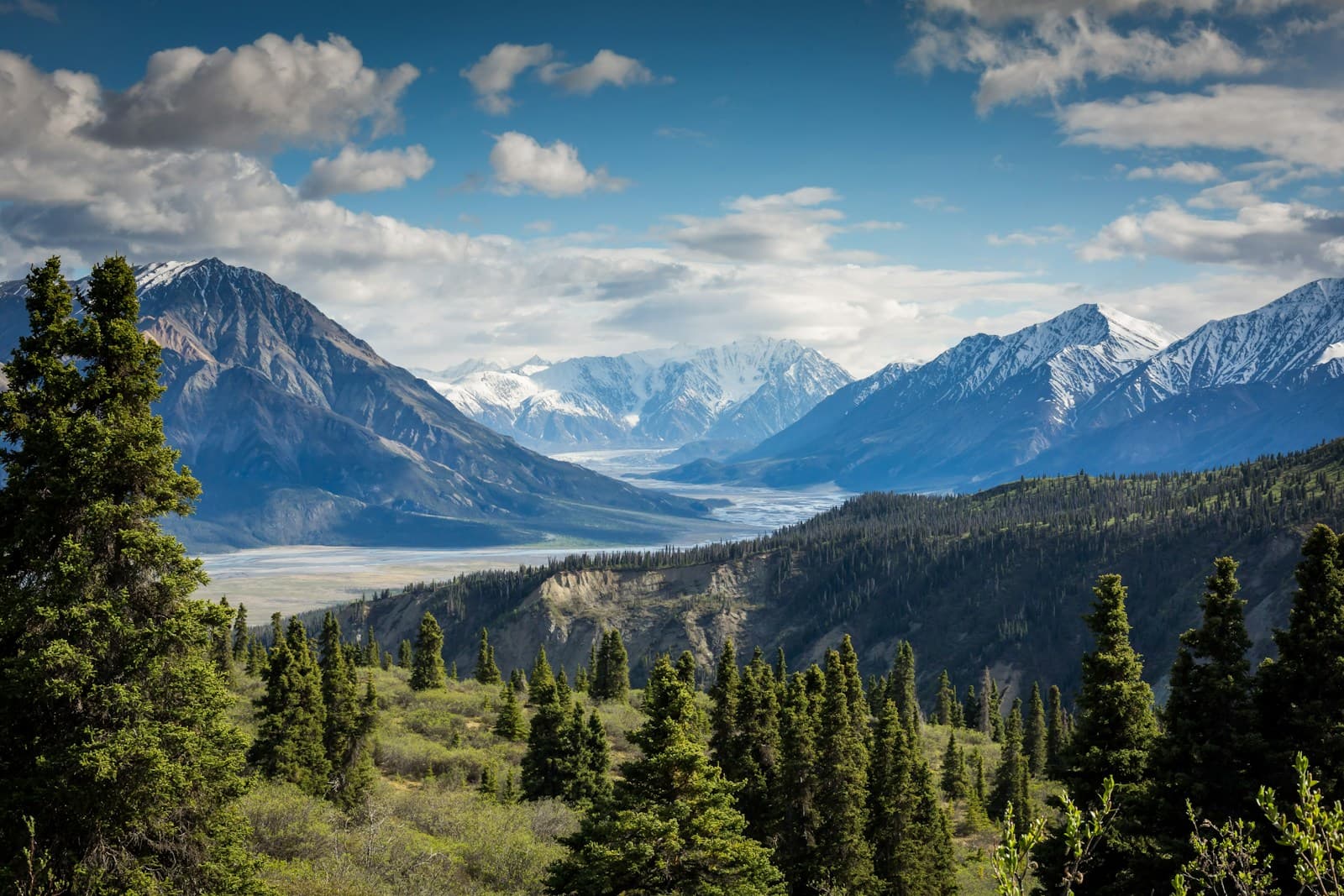 Mountain landscape stretching into the distance
